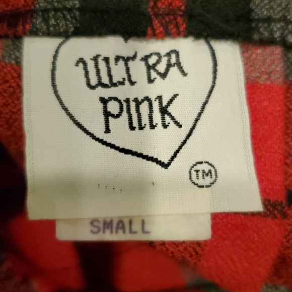 Ultra Pink Red Plaid Skirt Small.  C - Picture 3 of 3
